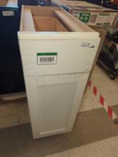 Hampton Bay Courtland Assembled Shaker Base Kitchen Cabinet in Polar White, Retail Price $157,