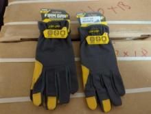 Lot of 2 FIRM GRIP X-Large Duck Canvas Hybrid Leather Work Gloves, Retail Price $15/Each, Appears to