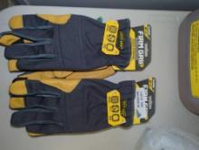 Lot of 2 FIRM GRIP X-Large Duck Canvas Hybrid Leather Work Gloves, Retail Price $15/Each, Appears to