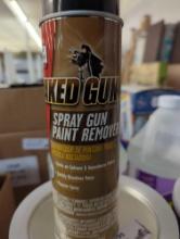 Box Lot of 12 Cans of Naked Gun Spray Gun Paint Remover, Appears to be New in Factory Sealed Cans,