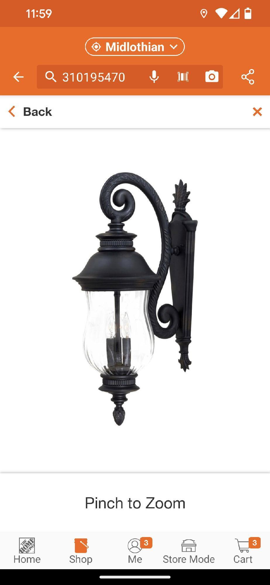 the great outdoors by Minka Lavery Newport 3-Light Heritage Outdoor Wall Lantern Sconce, Appears to