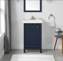 Home Decorators Collection Norris Single Sink Bath Vanity in Midnight Blue with White Ceramic Top,
