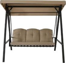 Hampton Bay Cunningham 3-Person Metal Outdoor Patio Swing with Canopy, Approximate Dimensions - 70"