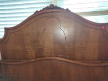 (BR1) FULL SIZE MAHOGANY BED, COMES WITH RAILS AND SLATS, 55 3/4"L
