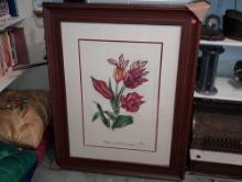 (BR2) SALVIDOR DALI LITHOGRAPH. TITLE: TULIPS + LIPS GIRAFE EN FEU. HAND SIGNED BY DALI IN THE LOWER