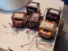 (BR2) LOT OF (5) SAMSUNG AHV-E1713A CLASS 200 HIGH VOLTAGE TRANSFORMERS FOR MICROWAVES.
