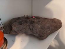 (BR2) LARGE INDIAN STONE FOUND IN THE JAMES RIVER. 10"W X 10"D X 3-1/2"T.
