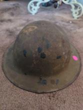 (FD)WW1 US M1917 DOUGHBOY HELMET, IN GOOD AGED CONDITION, NO LINER.