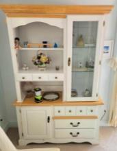 Wooden White Hutch $25 STS