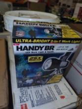 HANDY BRITE Ultra-Bright LED Cordless 2-in-1 Tripod Work Light, Retail Price $22, Appears to be New,