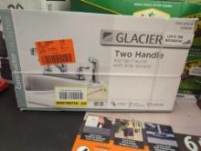 Glacier Bay Constructor Double-Handle Standard Kitchen Faucet with Side Sprayer in Polished Chrome,