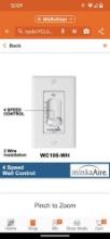 MINKA-AIRE Steal 54 in. Indoor Flat White Ceiling Fan, Appears to be New in Factory Sealed Box