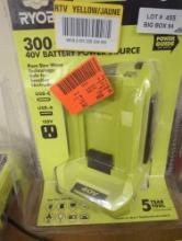 RYOBI (Tool Only) 40V 300-Watt Power Source (Tool Only), Retail Price $99, Appears to be New in Open