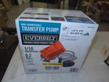 Everbilt 1/10 hp Transfer Pump, Retail Price $119, Appears to be Slightly Used, What You See in the