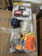 Lot of assorted items to include, Defiant 3 pack Led Head Lamps, Handy Brite Quick and Easy Work