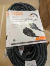 Lot of 3 HDX 55 ft. 16/3 Green Outdoor Extension Cord, Appears to be New Retail Price Value $16
