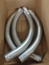Box lot of 4 Halex 1-1/2 in. 90-Degree Electric Metallic Tube (EMT) Elbow, Appears to be New Retail