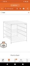 Everbilt White Steel 2-Drawer Close Mesh Wire Basket, Approximate Dimensions - 18" H x 17" W x 22"