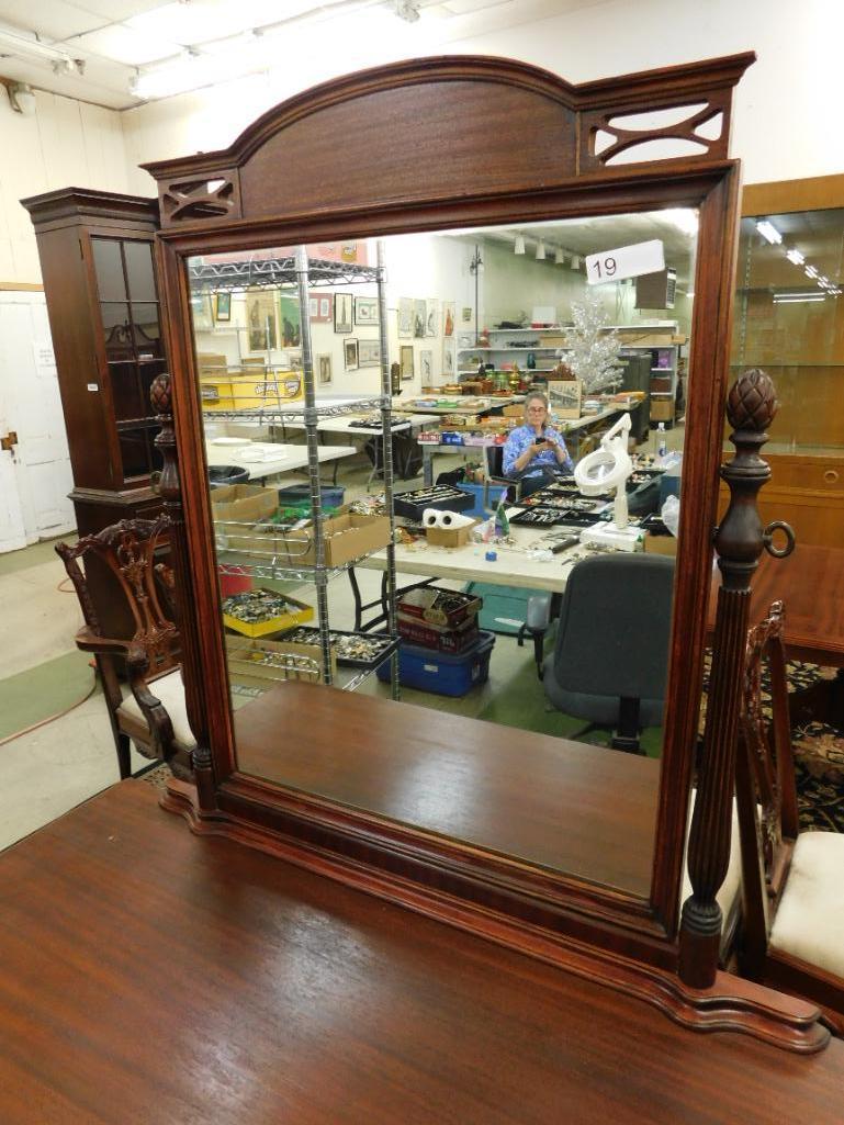 2 Over 2 Mahogany Dresser with Mirror