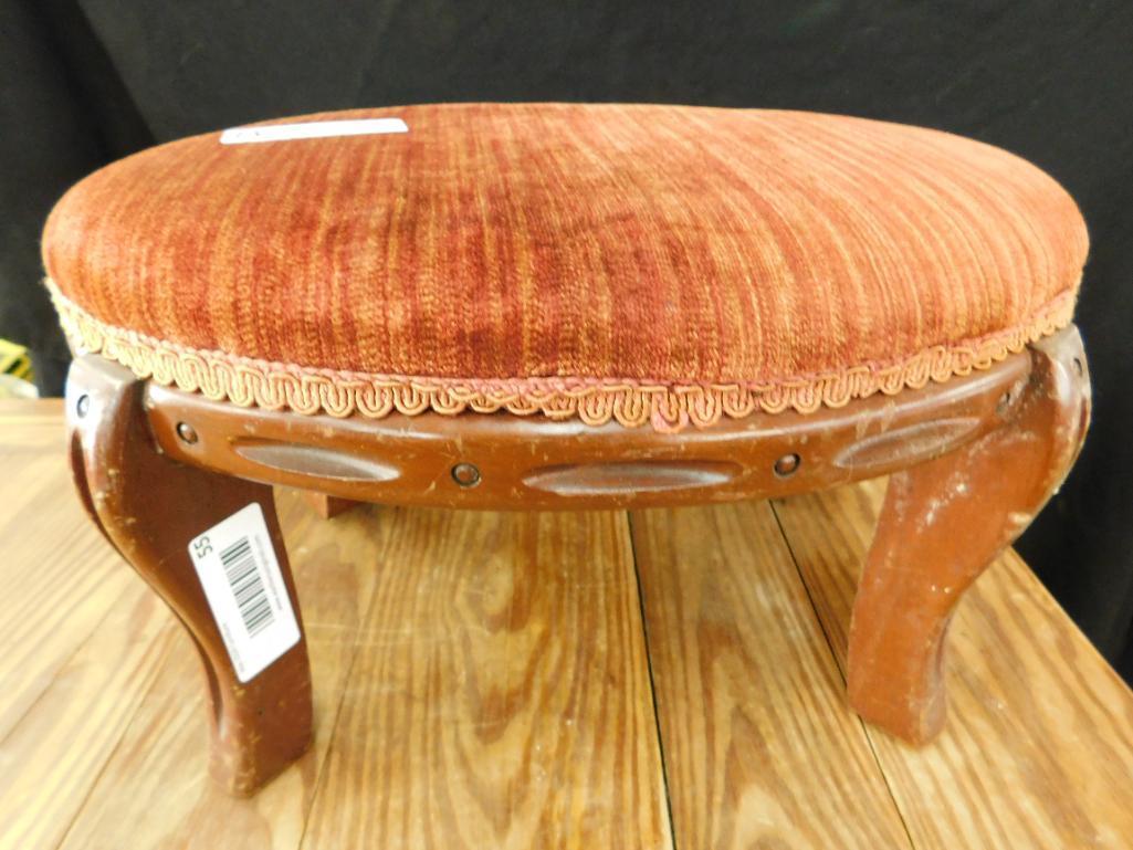 Upholstered Oval Foot Stool