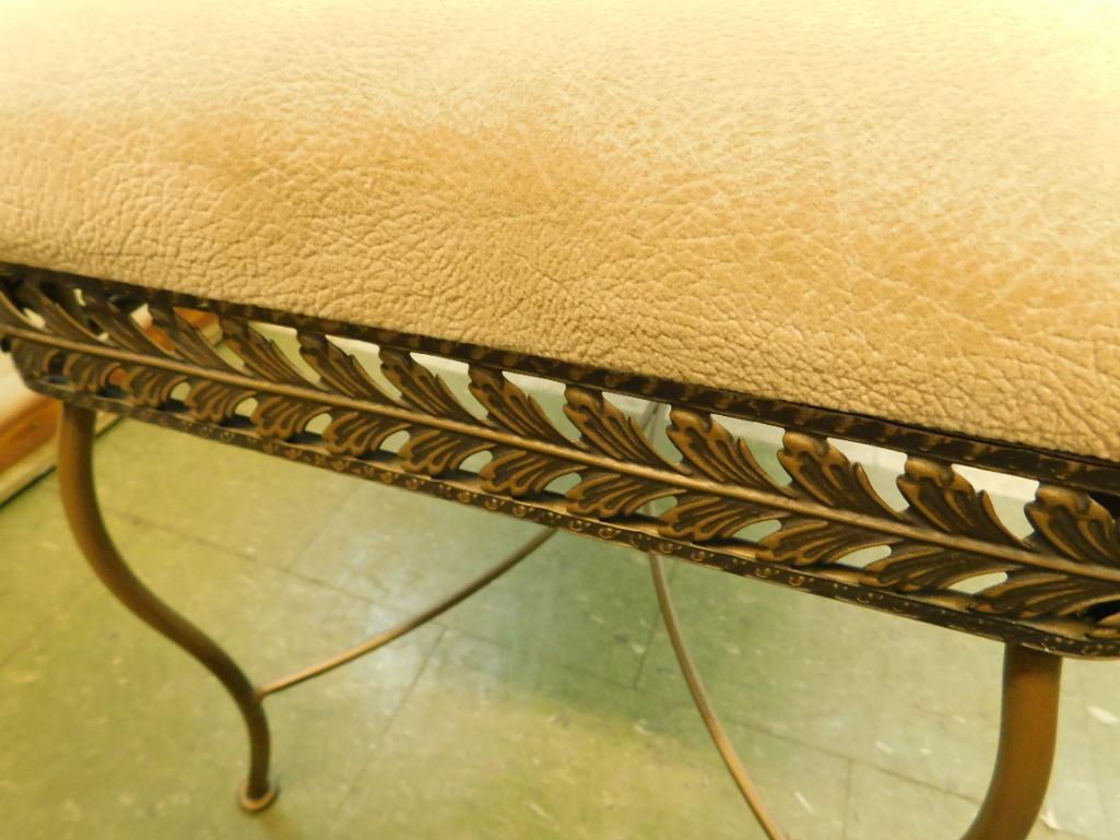 Upholstered Metal Bench