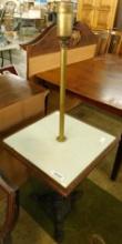 Marble Top Lamp Table - Cast Iron Base