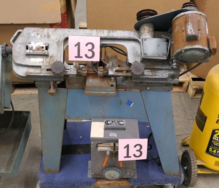 Horizontal Bandsaw w/Bandsaw Welder: Manufacturer Unknown on Dolly