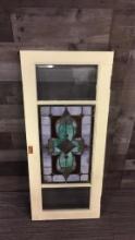 STAINED GLASS BEVEL WINDOW PANEL