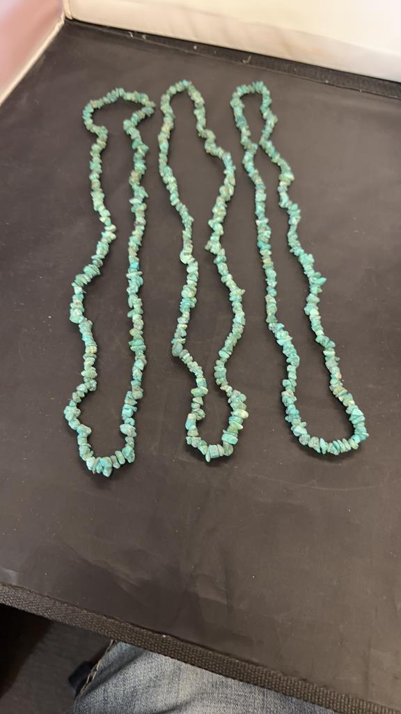 3) RAW TURQUOISE NECKLACES