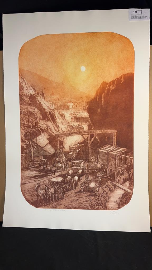 "DEVIL'S GATE TOLL ROAD" PRINT BY ROY PURCELL