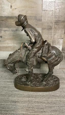 FREDERIC REMINGTON "THE NORTHER" BRONZE STATUE