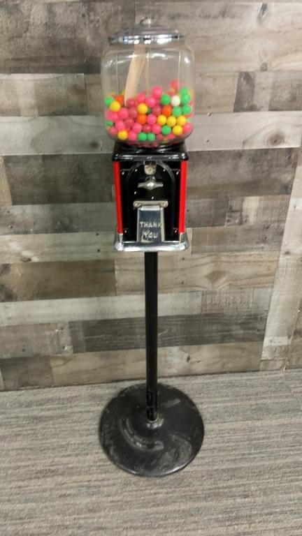 CLASSIC GUMBALL VENDING MACHINE WITH STAND