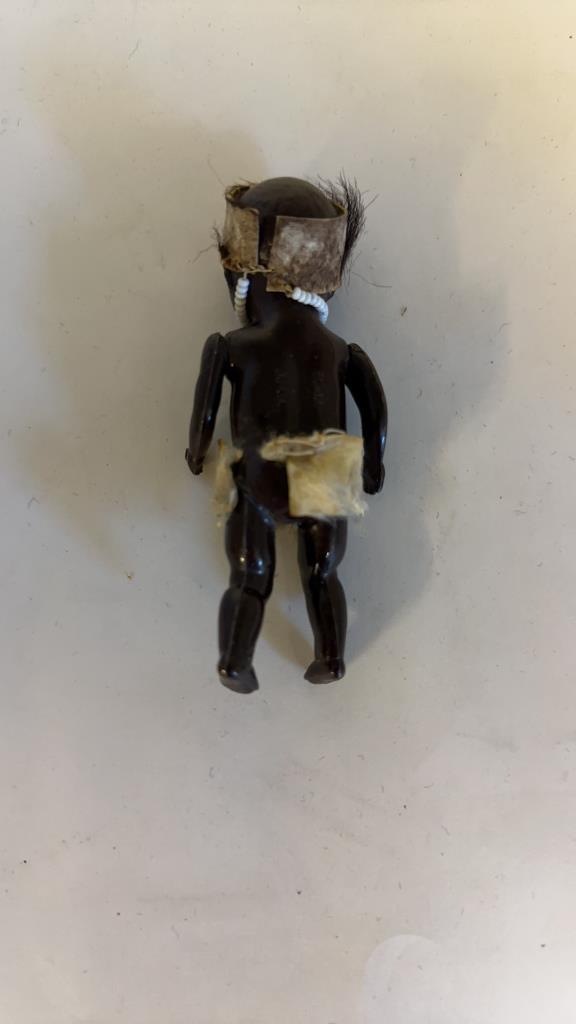 PLASTIC AFRICAN DOLL, NATIVE AMERICAN POUCH & MORE