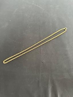 14KT YELLOW GOLD ROPE CHAIN. 13G