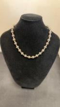 STERLING SILVER BEAD NECKLACE 25G