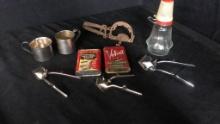 VINTAGE CLIPPERS, TINS, KITCHEN TOOLS, & MORE