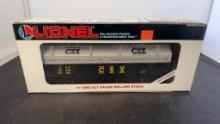 LIONEL "O" GAUGE CSX GONDOLA WITH COIL COVERS