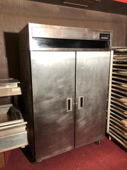 Delfield MCII Upright Stainless Steel Double Door Commercial Freezer or Refrigerator, Self Contained