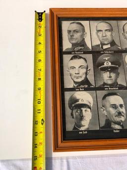 Framed Picture of Nine Nazi Officers