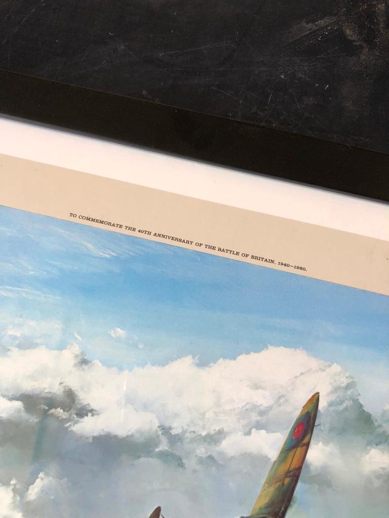 Framed Print: Duel of Eagles, Signed by RAF Pilot Douglas Bader and Luftwaffe Pilot Adolf Galland