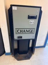 Standard Change-Makers Dollar Bill Coin-Changer Machine, Cast Iron Pedestal