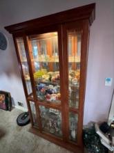 Lighted Wooden Display Cabinet - Content Not Included, Pick up at 64th Pacific