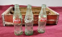 Vintage Coca-Cola Bottles & Wooden Crate