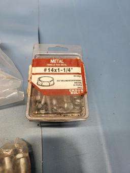 Assortment of Fasteners and Hardware, Most New