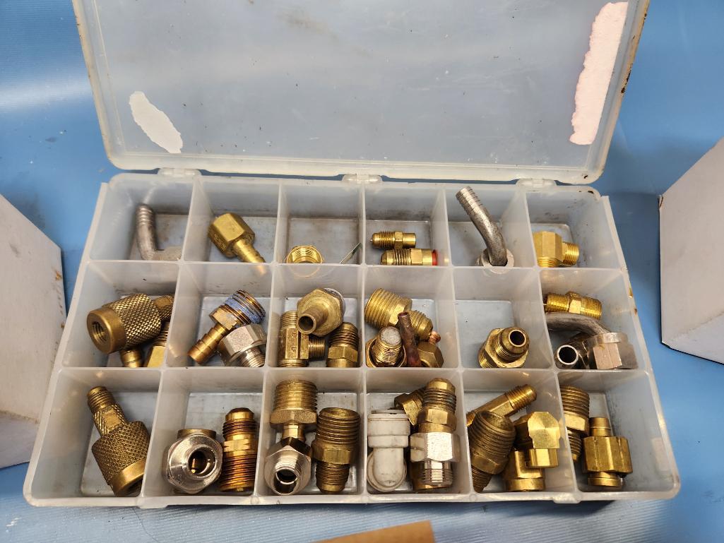 Large Assortment of Brass Fittings, Flare Fittings, Hardware