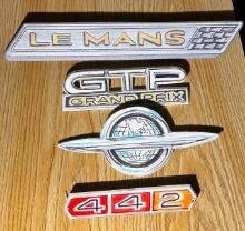 Hand-Painted Classic Car Masonite Wall-Hangings, Emblems and or Cars, Lights Up Under Blacklight