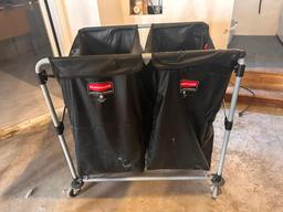 Rubbermaid Commercial Products, Collapsible X Cart - Commercial Industrial Laundry Cart with Wheels