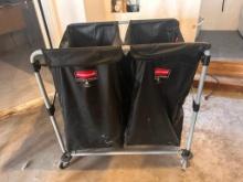 Rubbermaid Commercial Products, Collapsible X Cart - Commercial Industrial Laundry Cart with Wheels