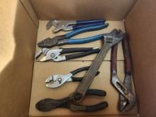 Adjustable Wrench, Pliers, Channel Locks, Fencing Pliers