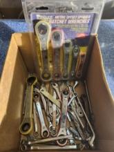 Group of Ratcheting Wrenches, Combination Wrenches